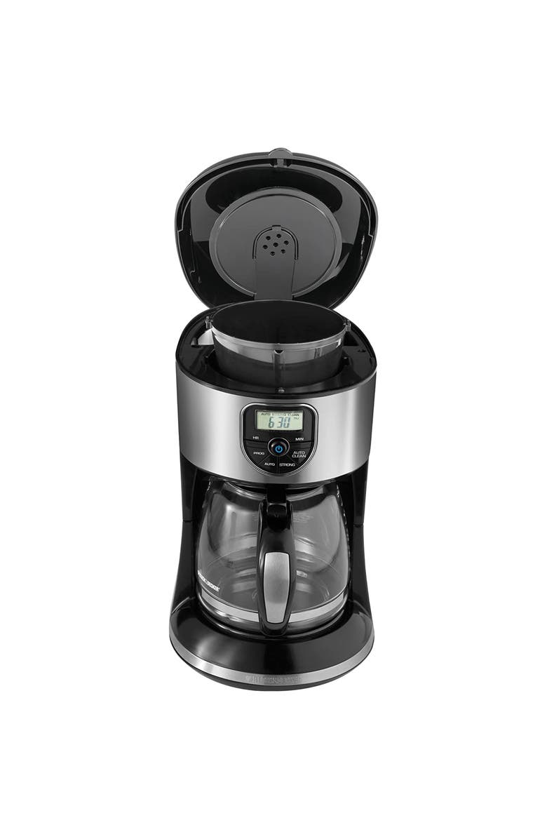 Black And Decker 12 Cup Programmable Coffeemaker in Black and Silver, Alternate, color, Black