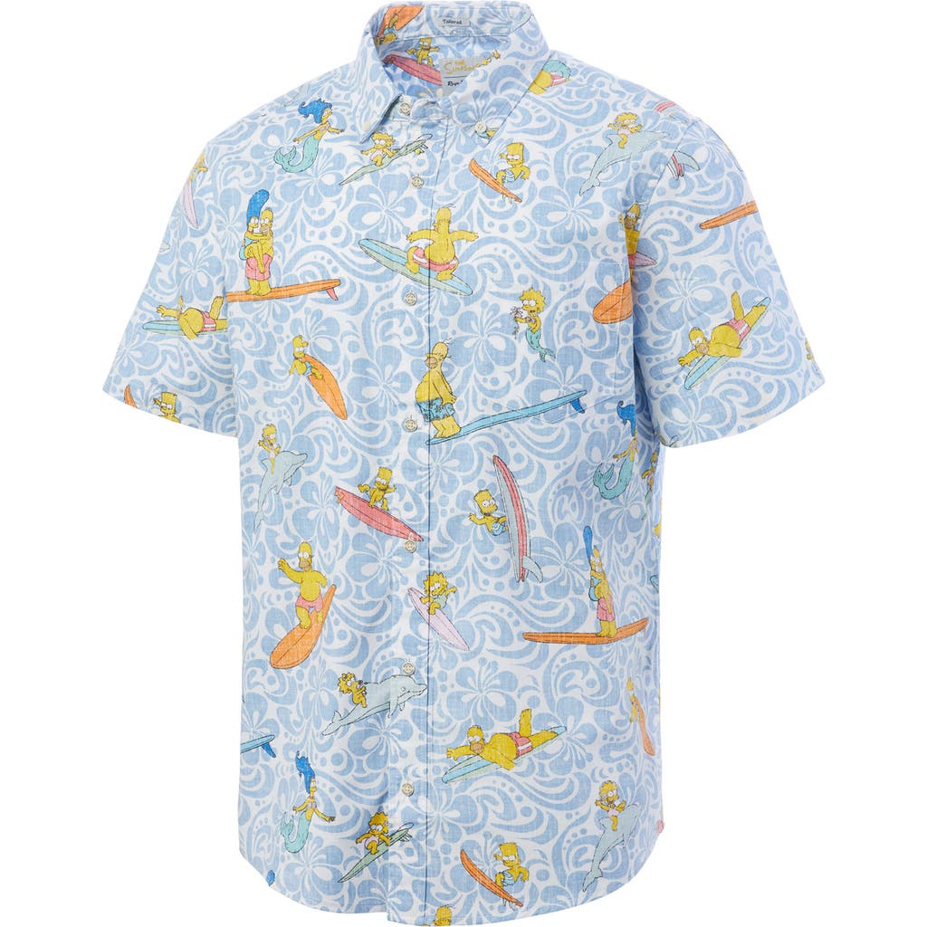Reyn Spooner The Simpsons Cowabunga Button-down Shirt In Chambray