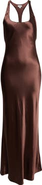 STAUD Juanita Racerback Satin Gown
