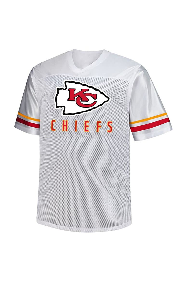 Men's Fanatics Travis Kelce White Kansas City Chiefs Big & Tall V-Neck Fashion Jersey, Alternate, color, White