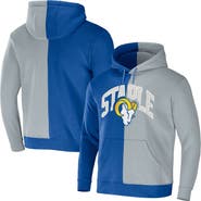 STAPLE Men's NFL x Staple Royal Los Angeles Rams Split Logo Pullover Hoodie