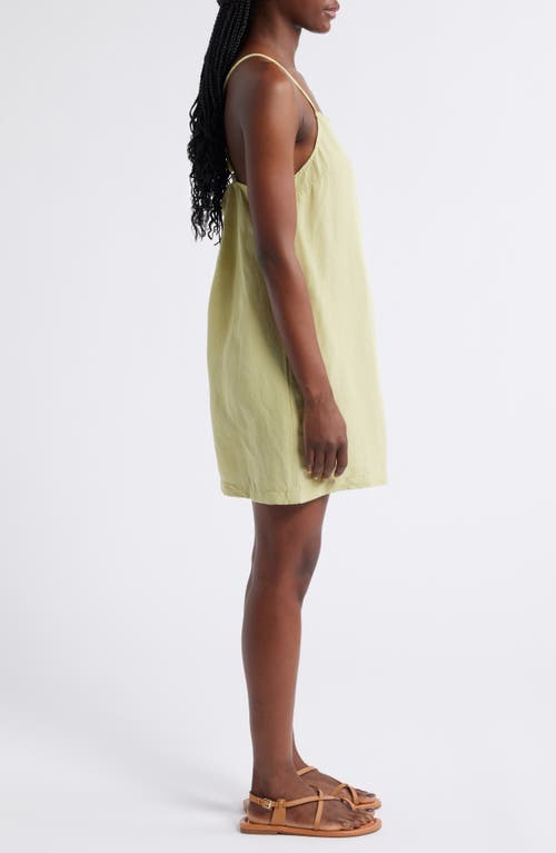 Rip Curl Premium Surf Holiday Linen Blend Minidress In Sage