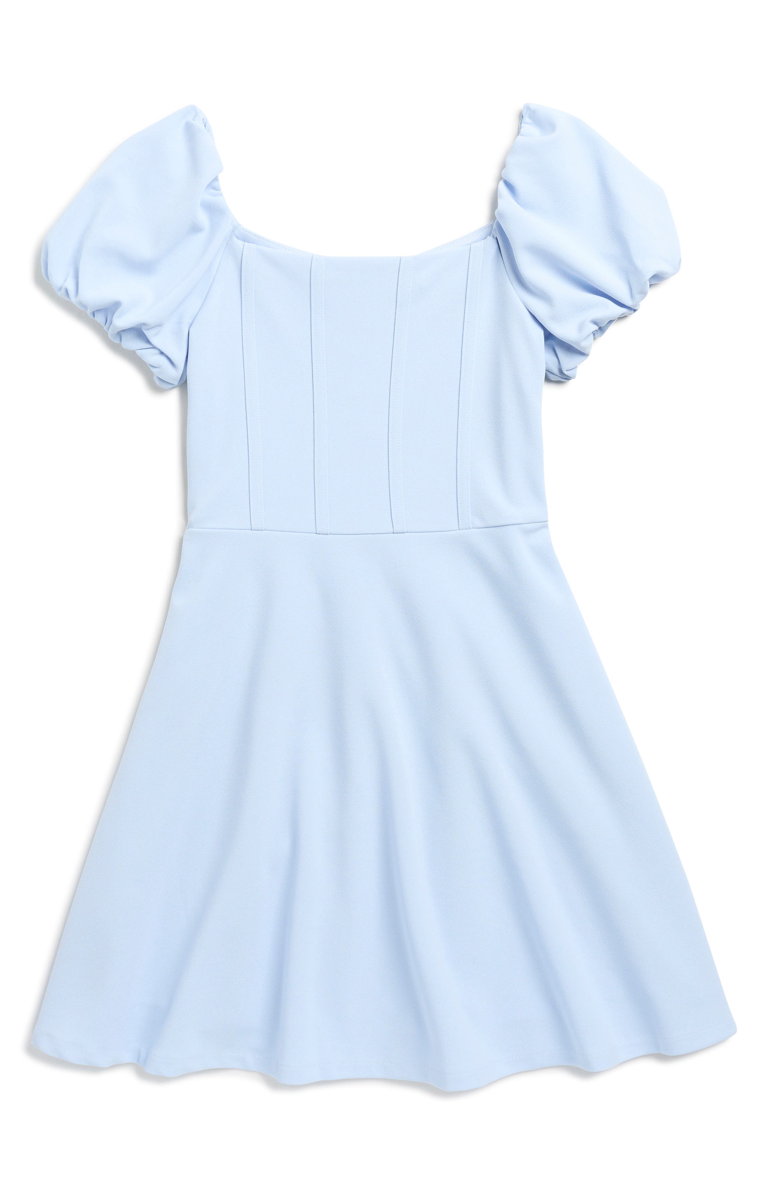 Rare Editions Kids' Puff Sleeve Scuba Crepe Party Dress