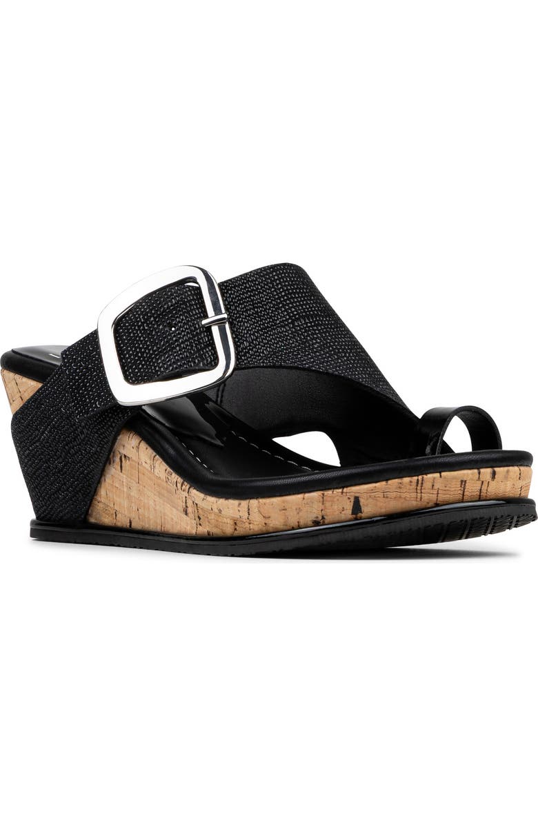 Donald Pliner Gyer Buckle Sandal, Main, color, Black
