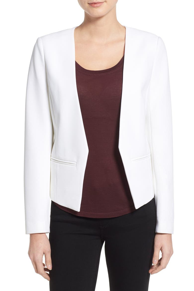 Open Front Blazer, Main, color, WHITE