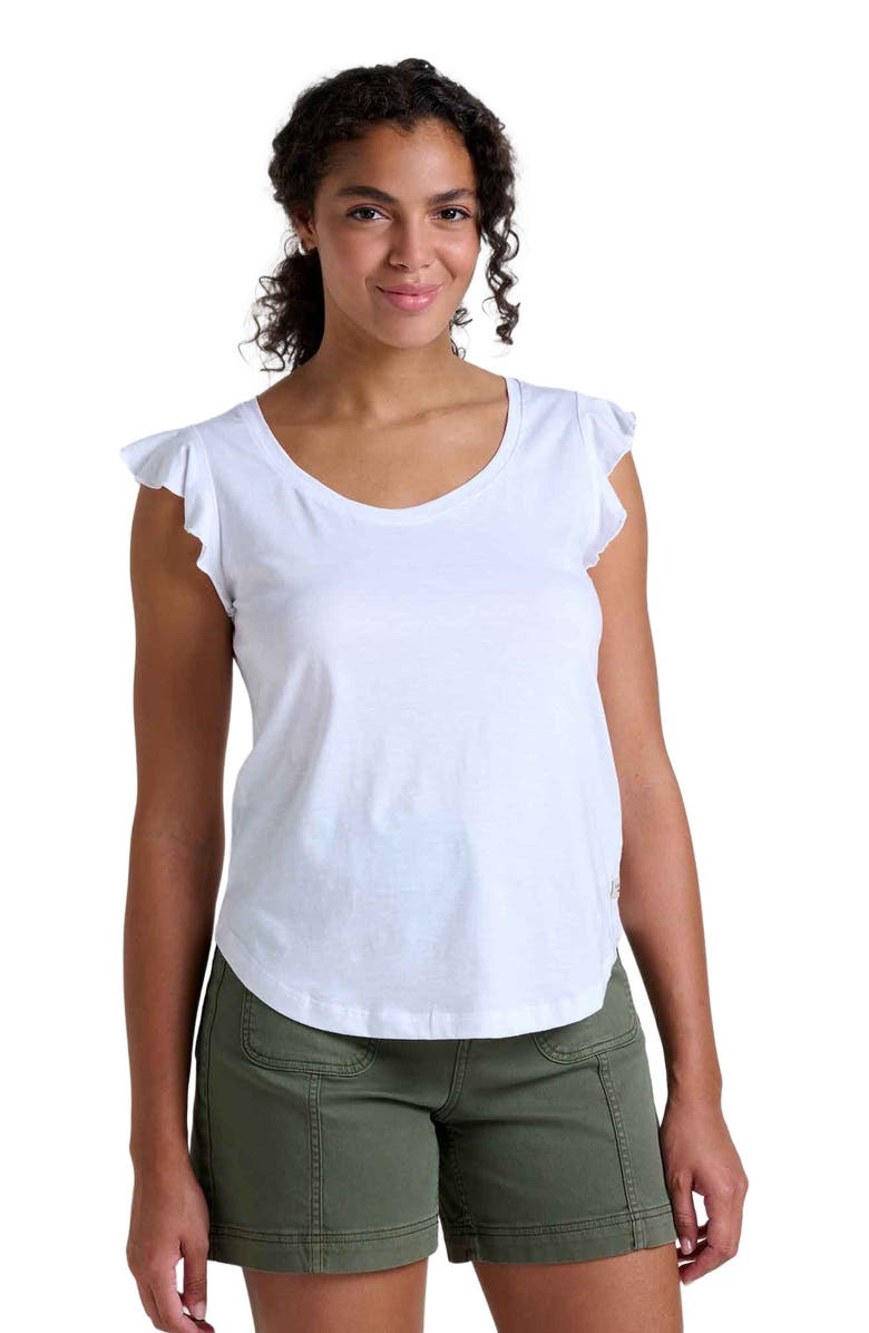 Toad & Co Rufflita Tee, Main, color, True White