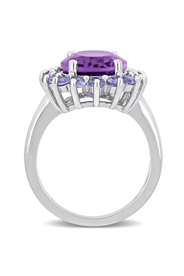 Amethyst & Tanzanite Halo Cocktail Ring, Alternate, color, Amethyst