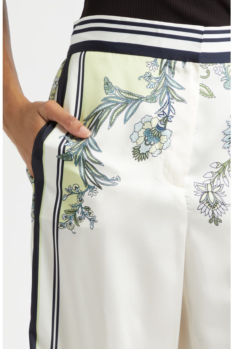 Grigore High Waist Wide Leg Floral Print Pants, Alternate, color, LIGHT PISTACHIO MULTI