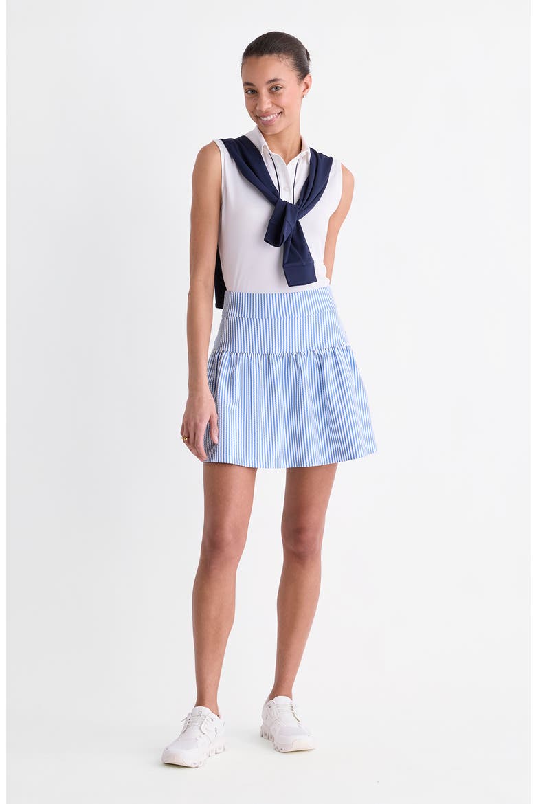 Flare Seersucker Miniskirt, Alternate, color, J947 STRIP
