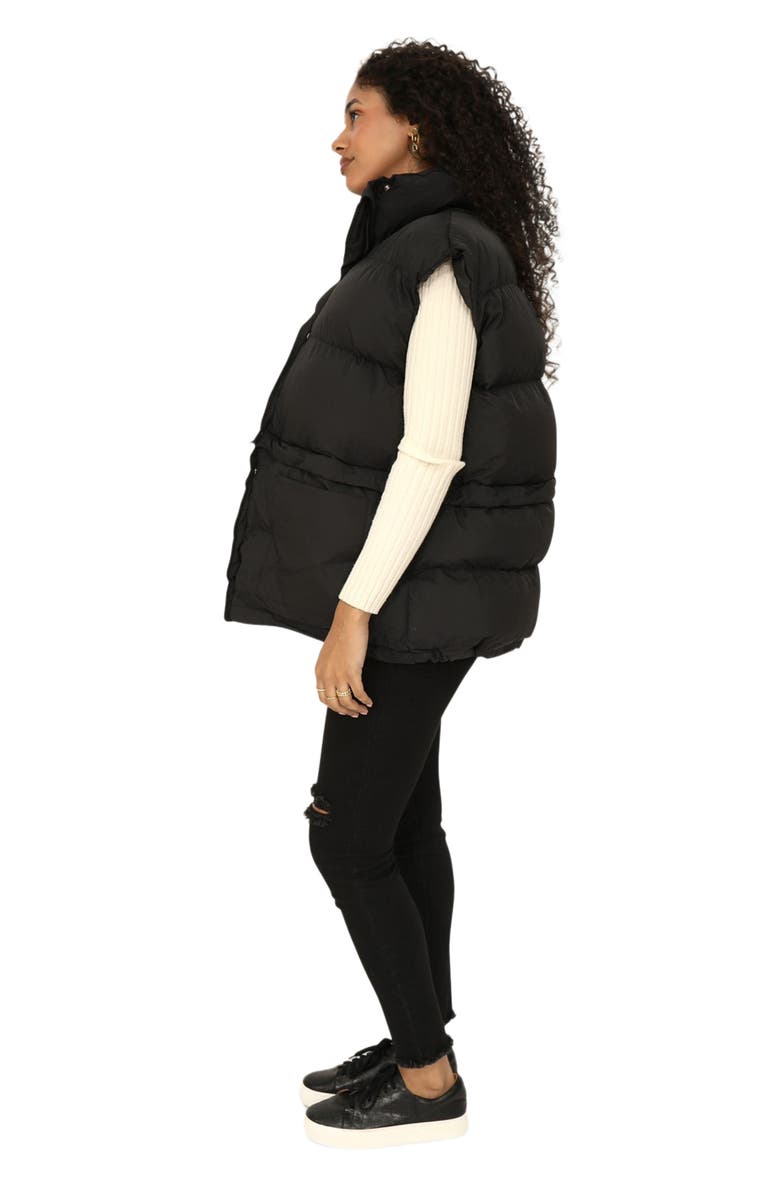 Belle & Bloom Landslide Zip Off Puffer Vest, Alternate, color, Black