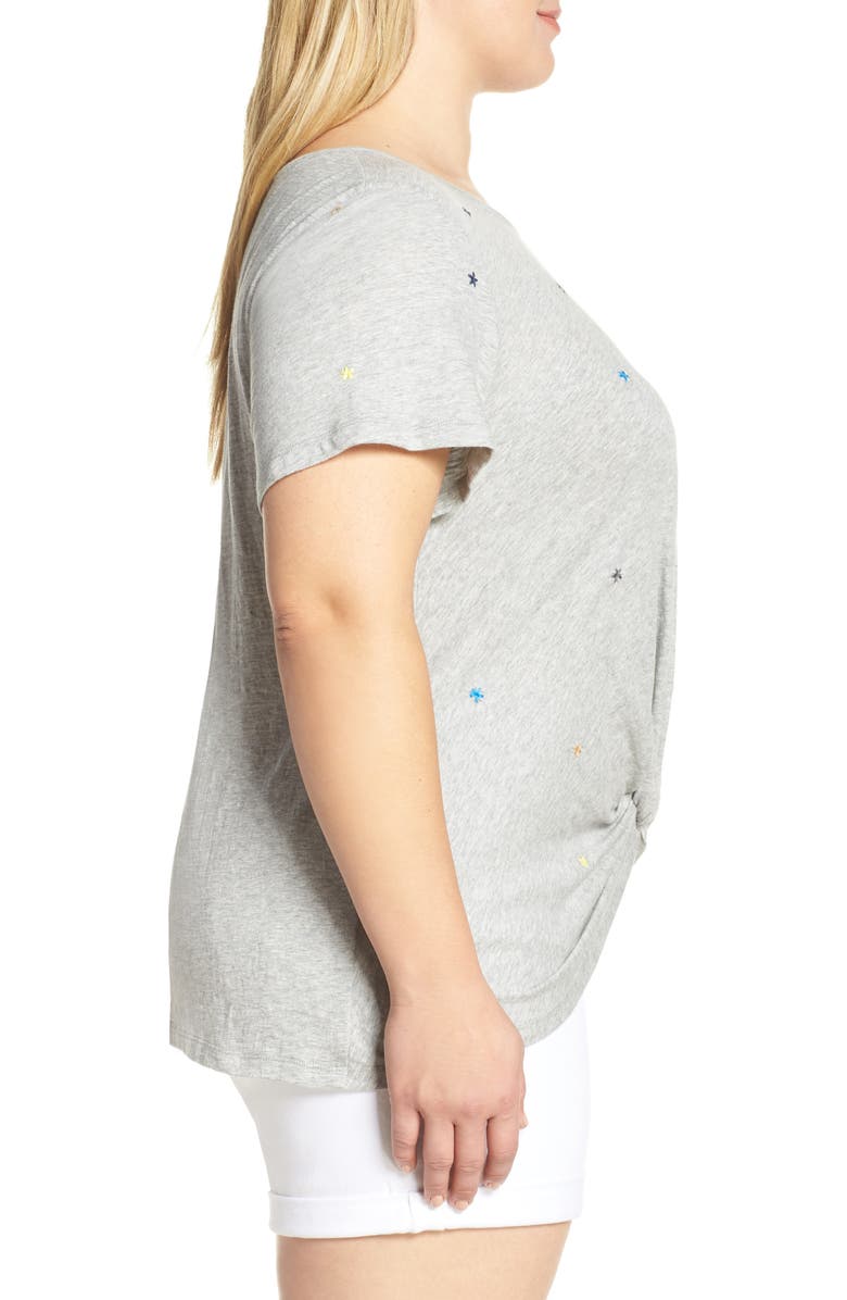 Caslon<sup>®</sup> Embroidered Twist Knit Tee, Alternate, color, 