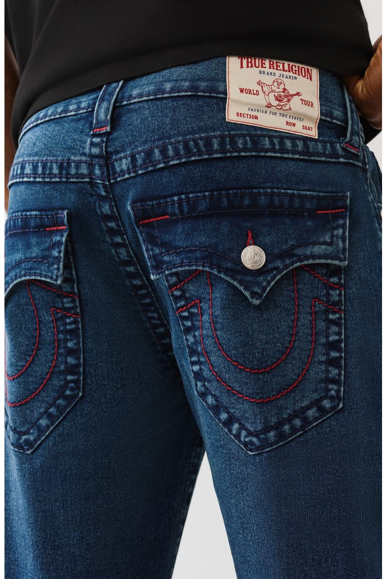 Geno Big T Flap Slim Fit Jeans, Alternate, color, DARK SHIVERING WASH
