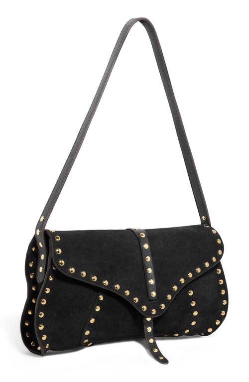 Aimee Armour Leather Baguette Shoulder Bag In Black