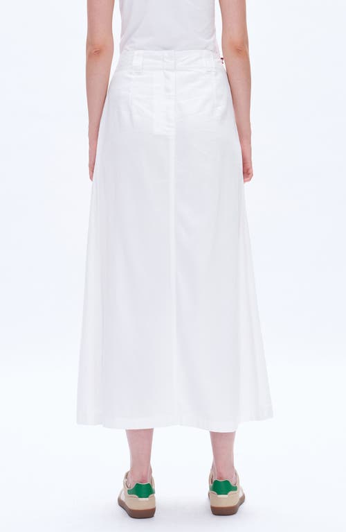 Bayeas Pleated Denim Miniskirt In White