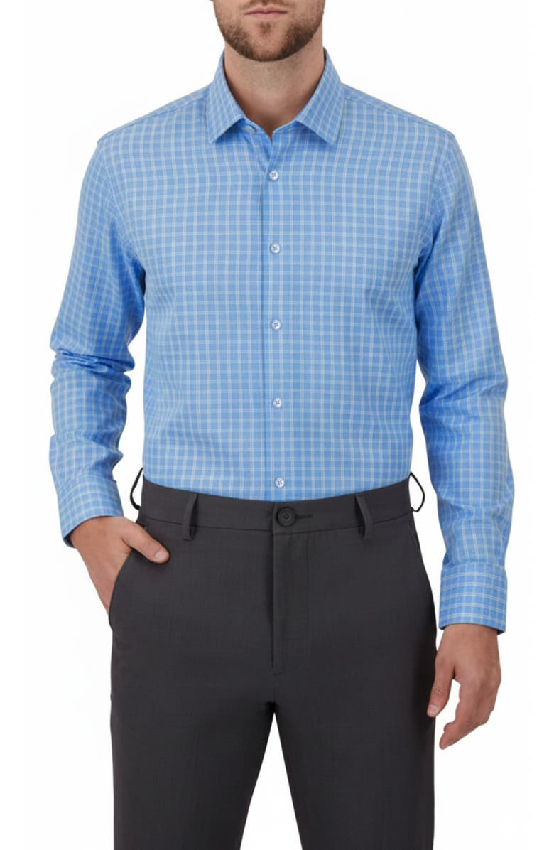 Report Collection Slim Fit 4-Way Stretch Button Up Shirt, Main, color, 49 Light Blue