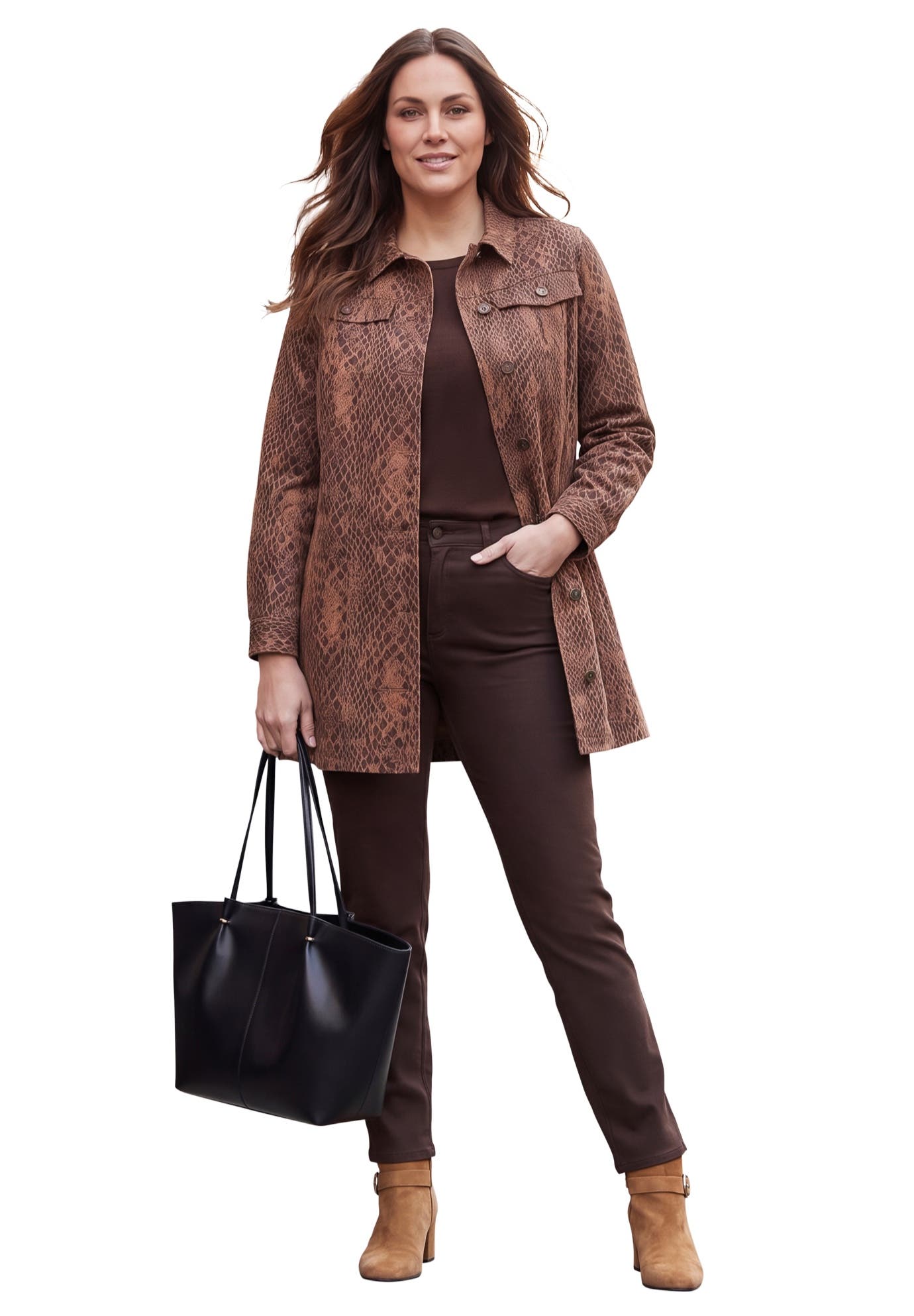 COGNAC SNAKE PRINT