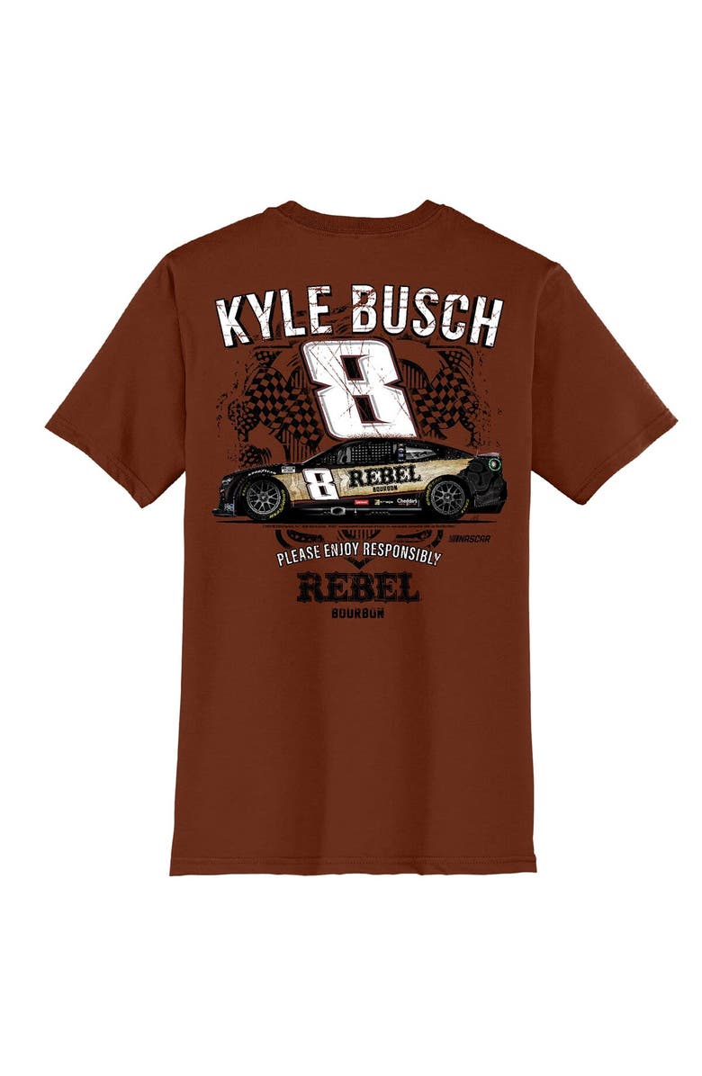 NASCAR Men's Richard Childress Racing Team Collection Brown Kyle Busch Rebel Bourbon Car T-Shirt, Alternate, color, Brown