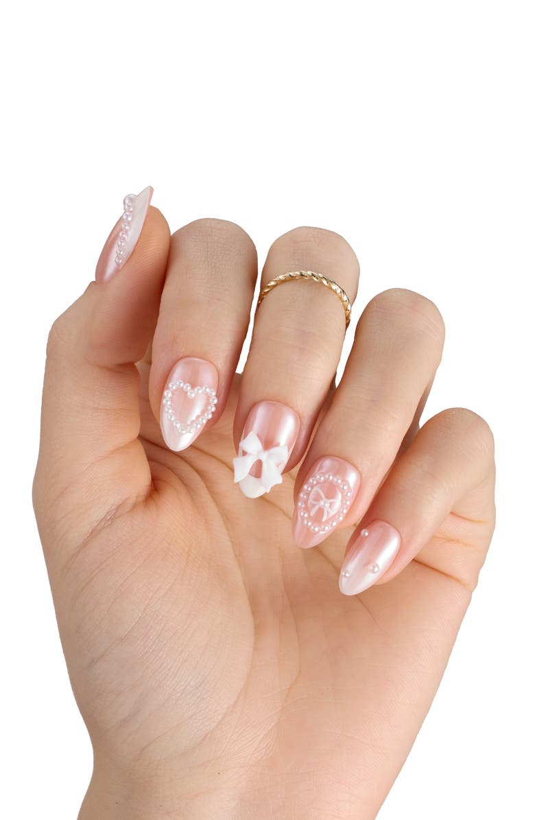 Beetles French Tip Gel Press On Nail Starter Kit Short Almond, Alternate, color, NO COLOR