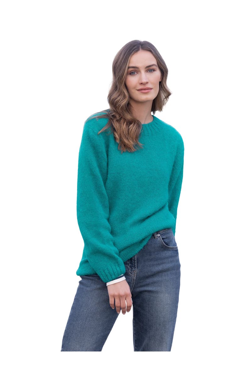 Celtic & Co. Alpaca Cotton Slouch Sweater, Main, color, Sea Green