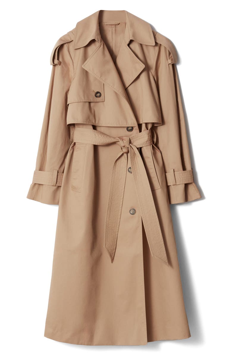 & Other Stories Belted Cotton Trench Coat, Alternate, color, Beige Medium Dusty