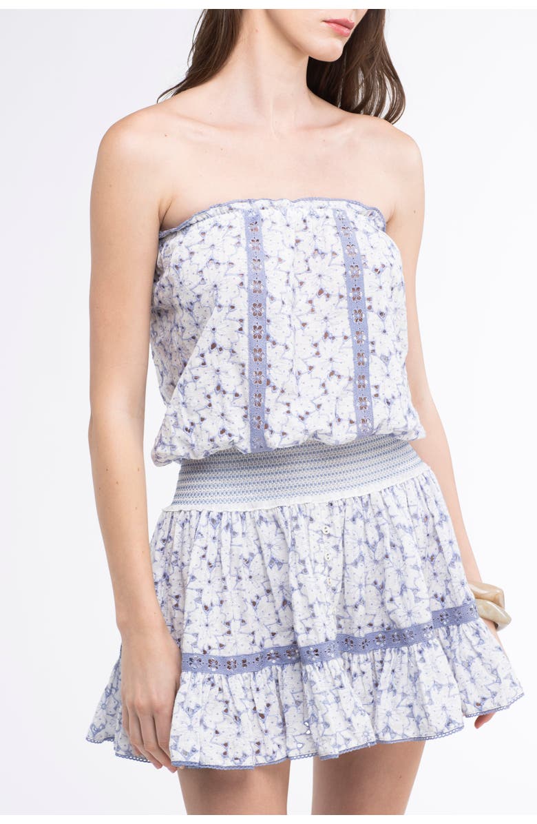 Sunday St. Tropez Malibu Cover-Up Embroidered Mini Dress, Alternate, color, Lavender