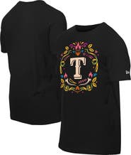 New Era Men's New Era Black Texas Rangers Día de los Muertos T-Shirt