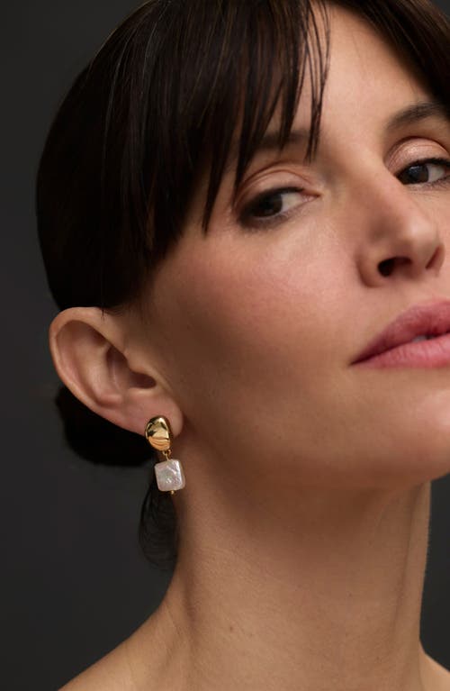 St. Moran Freshwater Pearl Drop Earrings In Gold/white