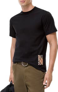 Burberry Check Label Cotton T-shirt