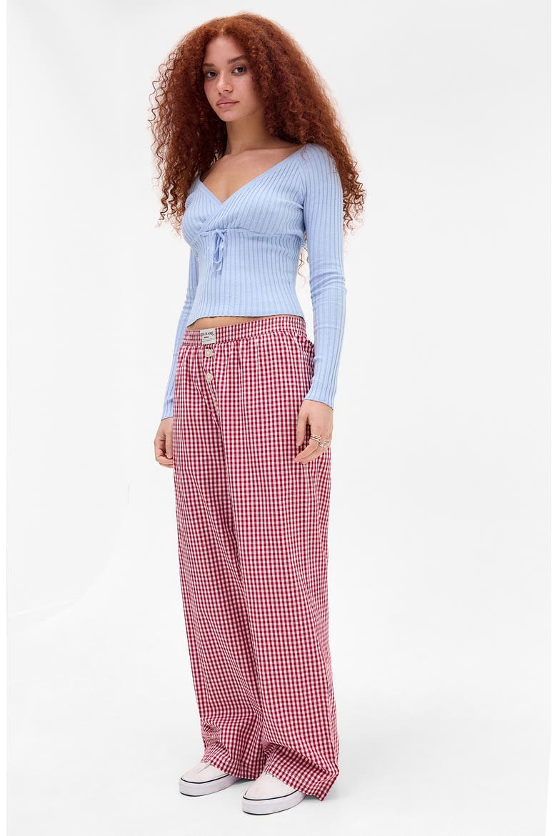 Rib Surplice Neck Sweater, Alternate, color, PALE BLUE