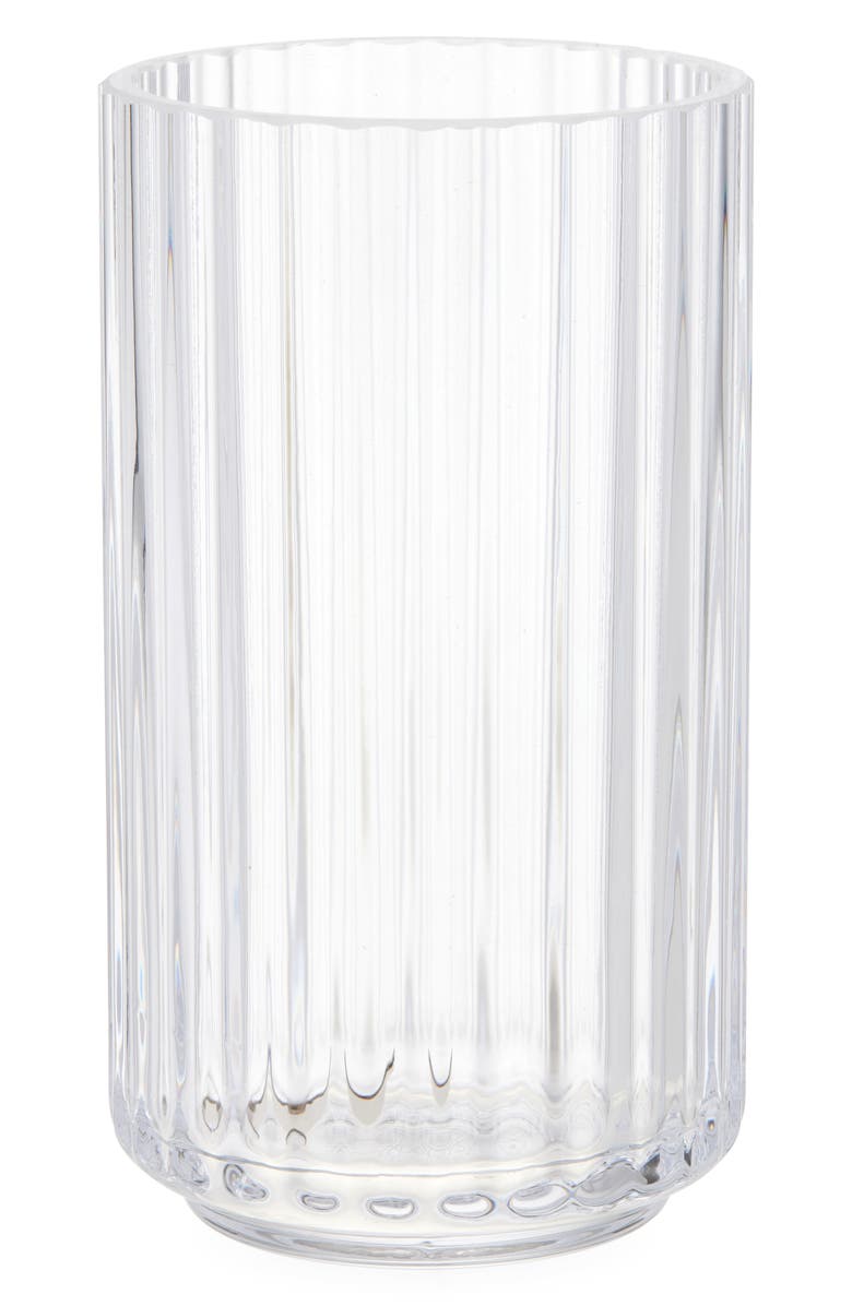 Lyngby Porcelaen 5-Inch Fluted Vase, Main, color, Clear