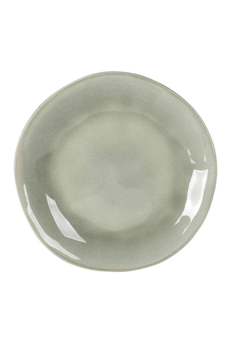 Port Barton 12-Piece Reactive Glaze Stoneware Dinnerware Set, Alternate, color, Green