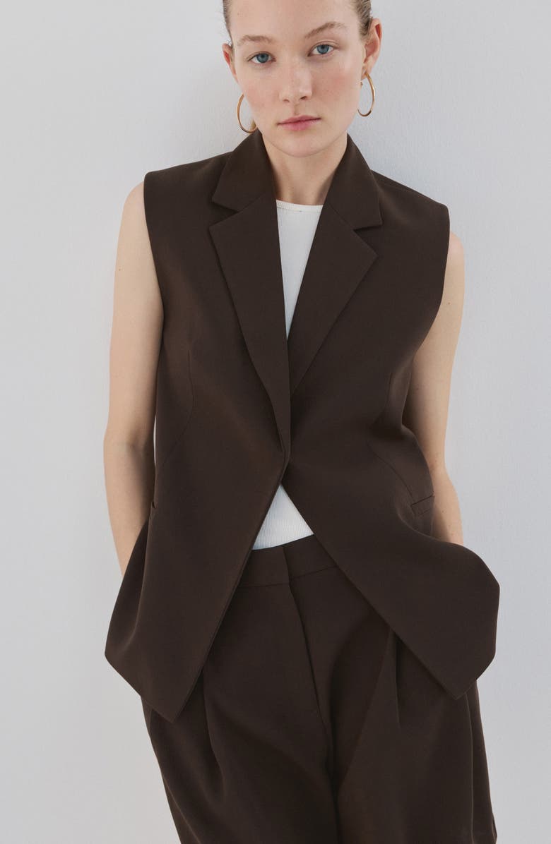 MANGO Pleated Bermuda Shorts, Alternate, color, Brown