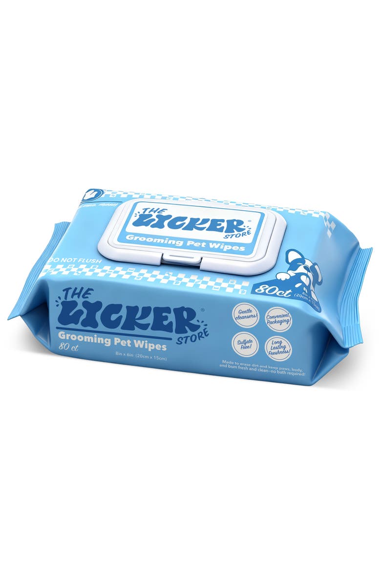 Dog Grooming Wipes, Hydrating & Hypoallergenic, Unscented, Aloe, Chamomile & Shea Butter, Main, color, White - 1Pack (80 ct)