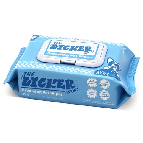 Dog Grooming Wipes, Hydrating & Hypoallergenic, Unscented, Aloe, Chamomile & Shea Butter