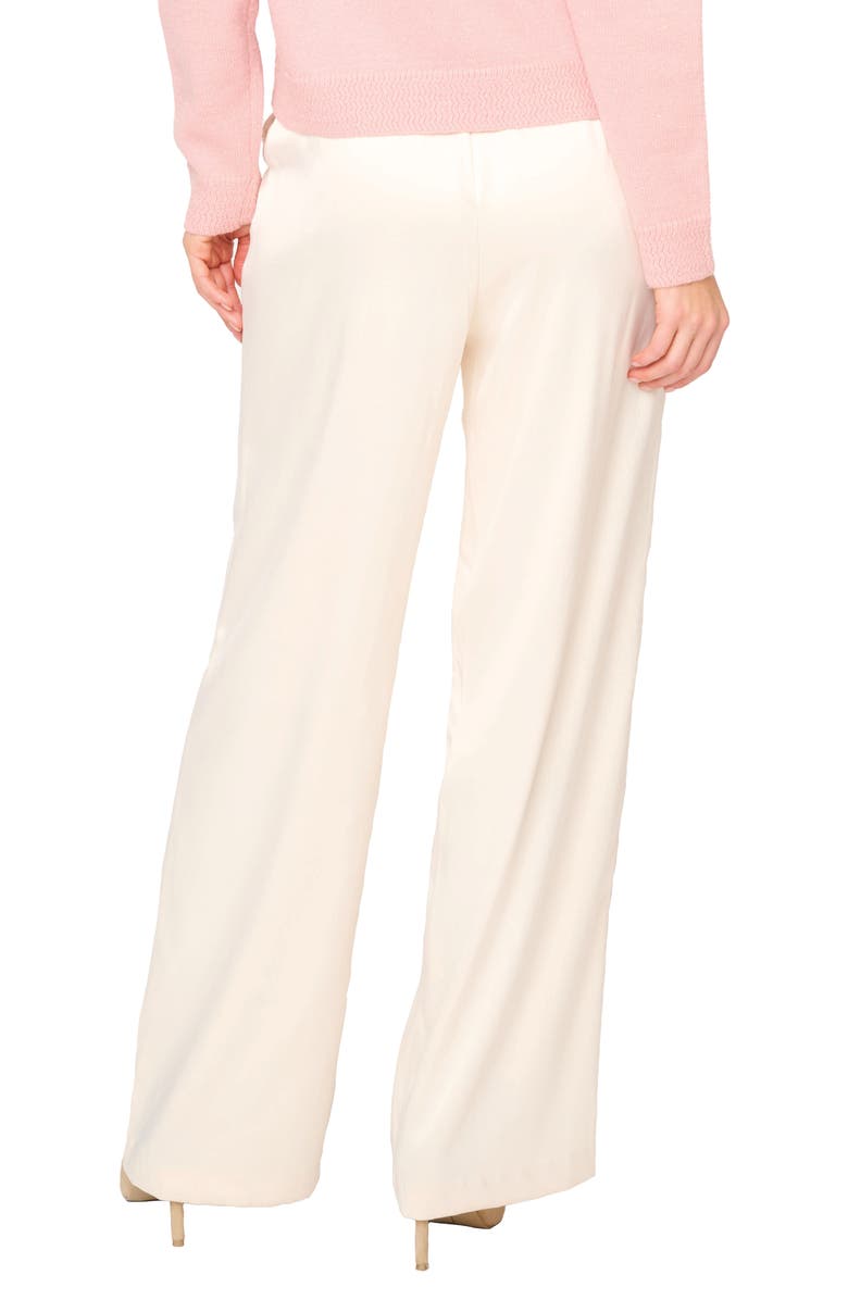 GIBSONLOOK Lindsey Wide Leg Satin Pants, Alternate, color, Light Taupe