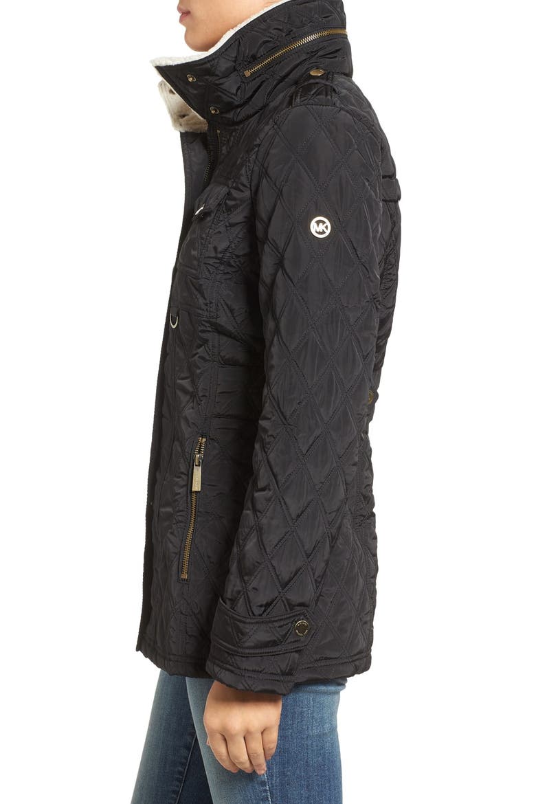 Quilted Jacket, Alternate, color, BLACK