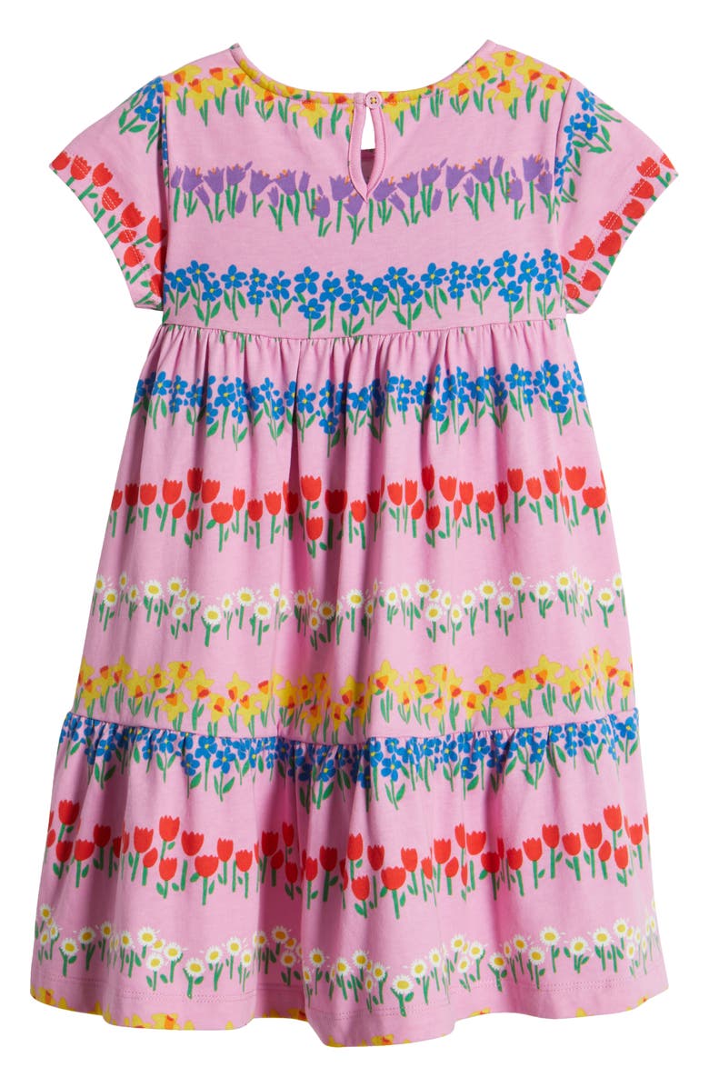 Mini Boden Kids' Tiered Cotton Jersey Dress, Alternate, color,