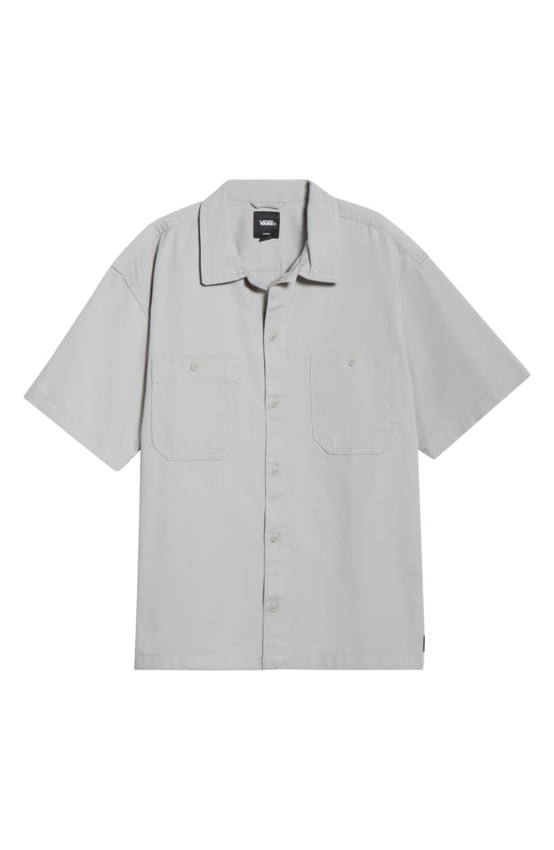 Vans Larkspur Short Sleeve Cotton Button-Up Work Shirt, Main, color, Drizzle
