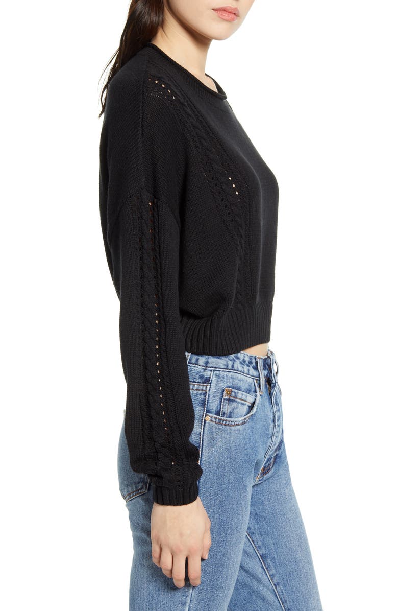Billabong Night Falls Crop Sweater, Alternate, color, 