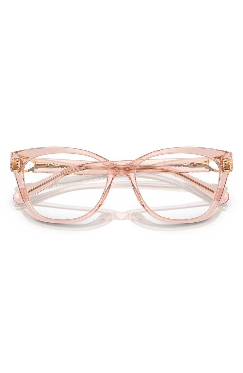 COACH 54mm Oval Optical Glasses, Alternate, color, Dusty Rose / Demo Lens
