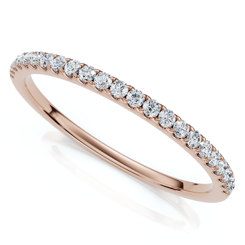 Bliss Diamond 1/4ct Diamond Wedding Ring Prong Set Stackable ...