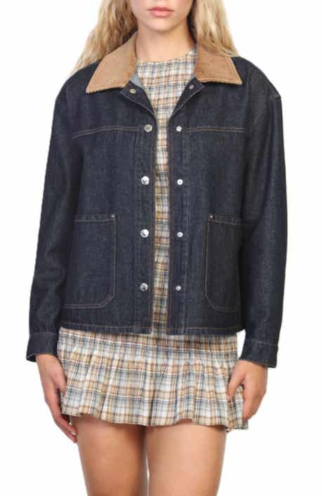 Corduroy Collar Denim Chore Jacket
