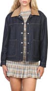Stoosh Corduroy Collar Denim Chore Jacket