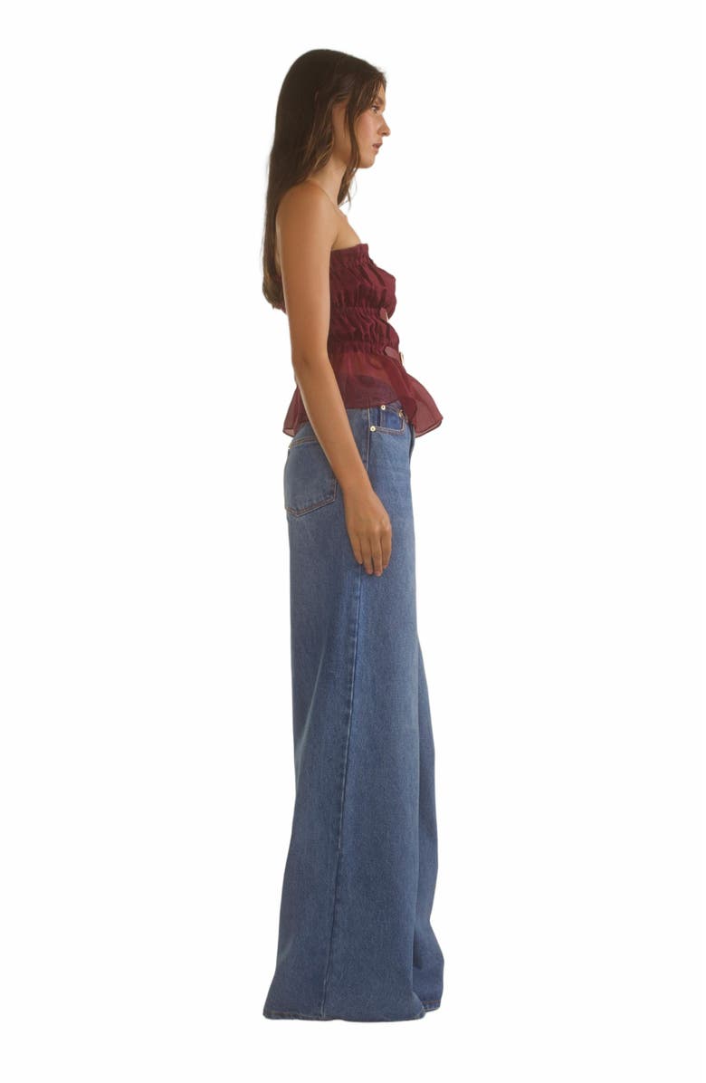 Cynthia Rowley Buckle Up Silk Organza Top, Alternate, color,