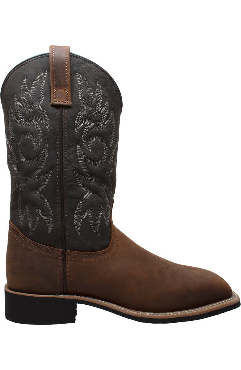 AdTec 12" Work Western Square Toe Boots, Alternate, color, Leopard