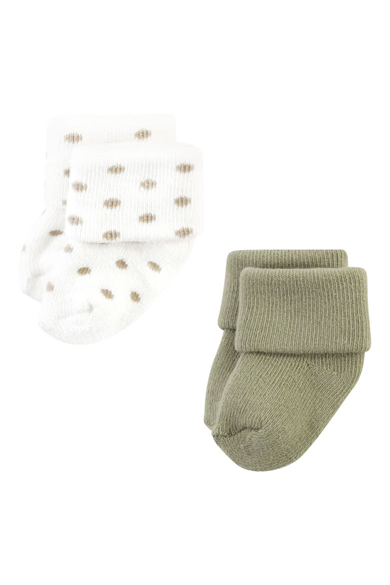12Pk Cotton Terry Socks, Alternate, color, Mauve Sage Dot