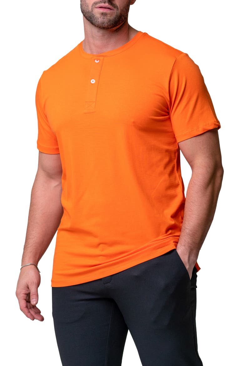 Egyptian Cotton Henley, Alternate, color, ORANGE