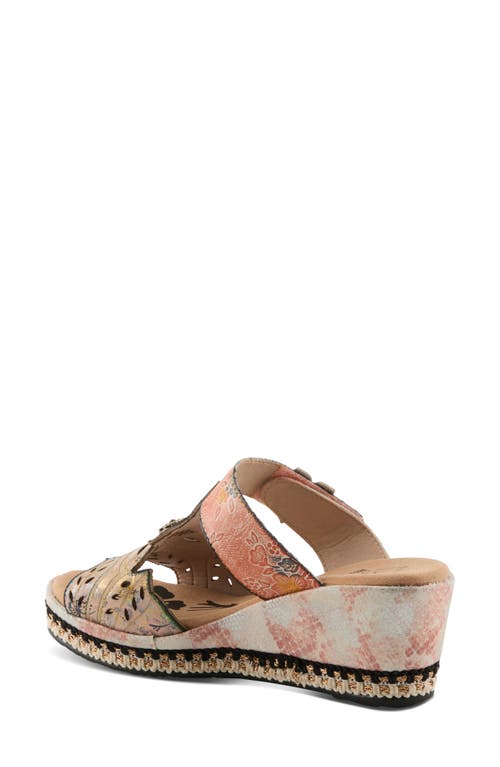 L'artiste By Spring Step Coverup Wedge Sandal In Peach