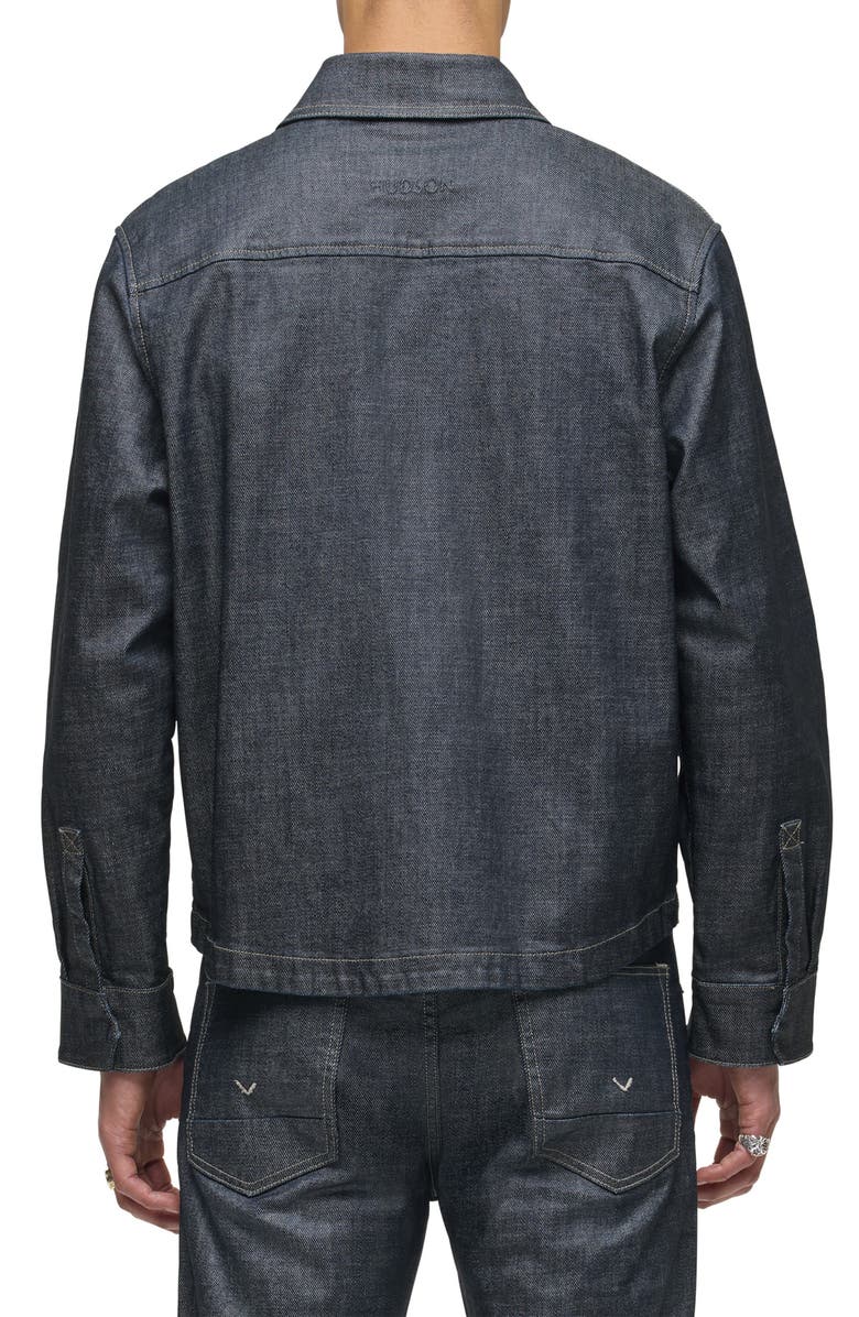 Hudson Jeans Coated Button-Up Shirt, Alternate, color, Coated Gunmetal