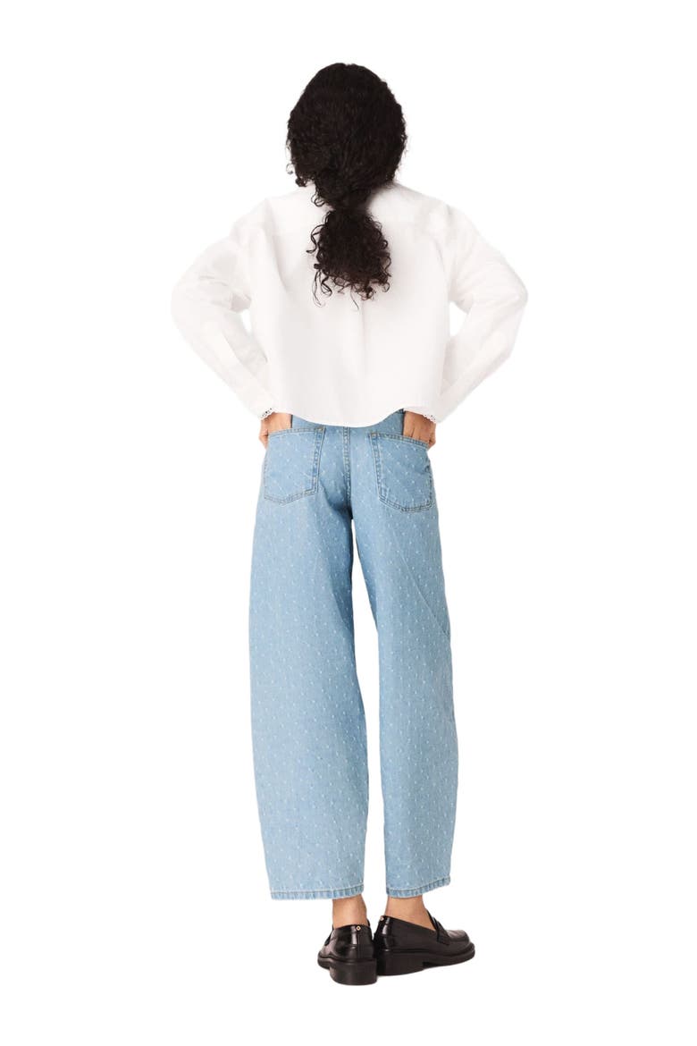 Textured balloon jeans, Alternate, color, Blue sky